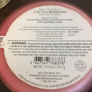 Bath & Body Works Accents - 💥HP💥NWT Cactus Blossom 3 wick candle Bath & Body Works Accents - 💥HP💥NWT Cactus Blossom 3 wick candle